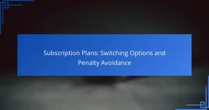 Subscription Plans: Switching Options and Penalty Avoidance