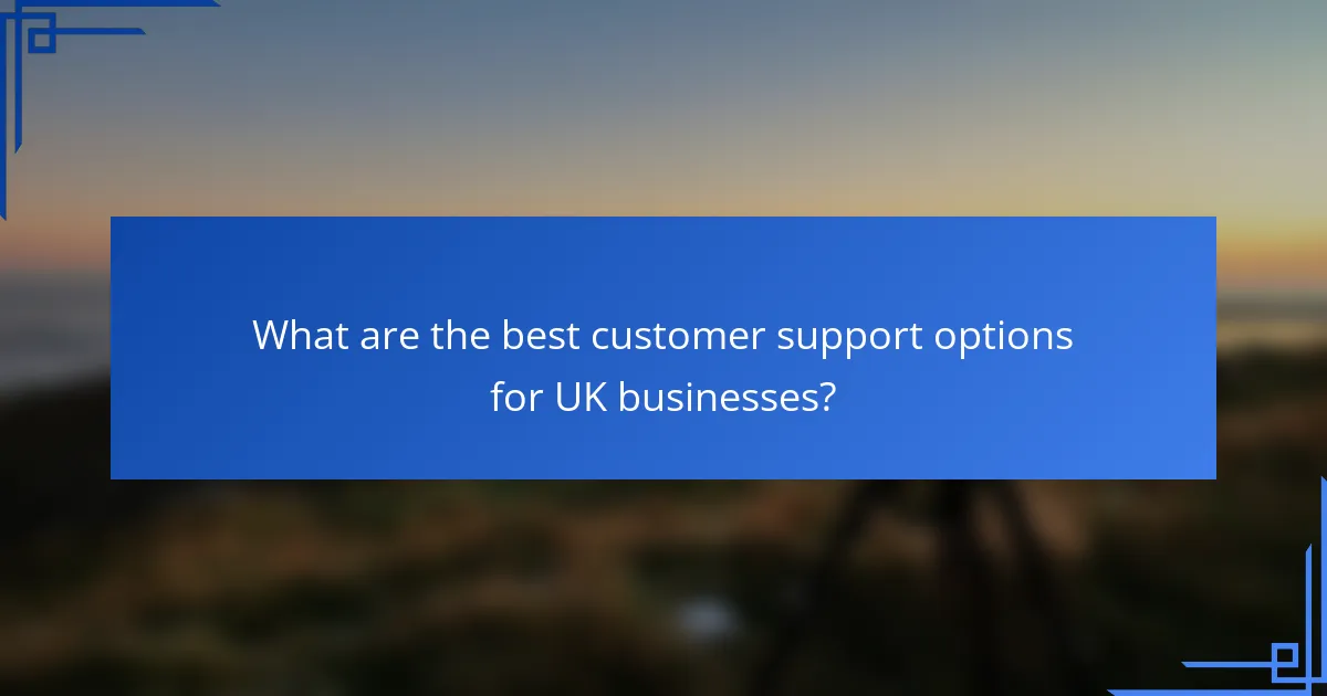 What are the best customer support options for UK businesses?